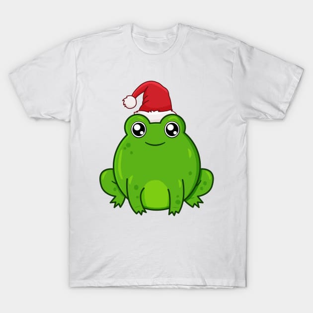 Kawaii Frog Christmas T-Shirt by ShexxarDesigns